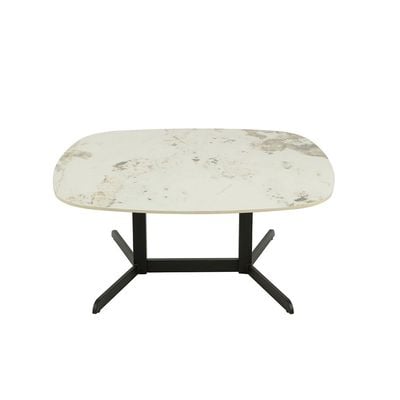 سوهو - طاولة مركزية من السيراميك - أبيض/أسود - مع ضمان لمدة عامين